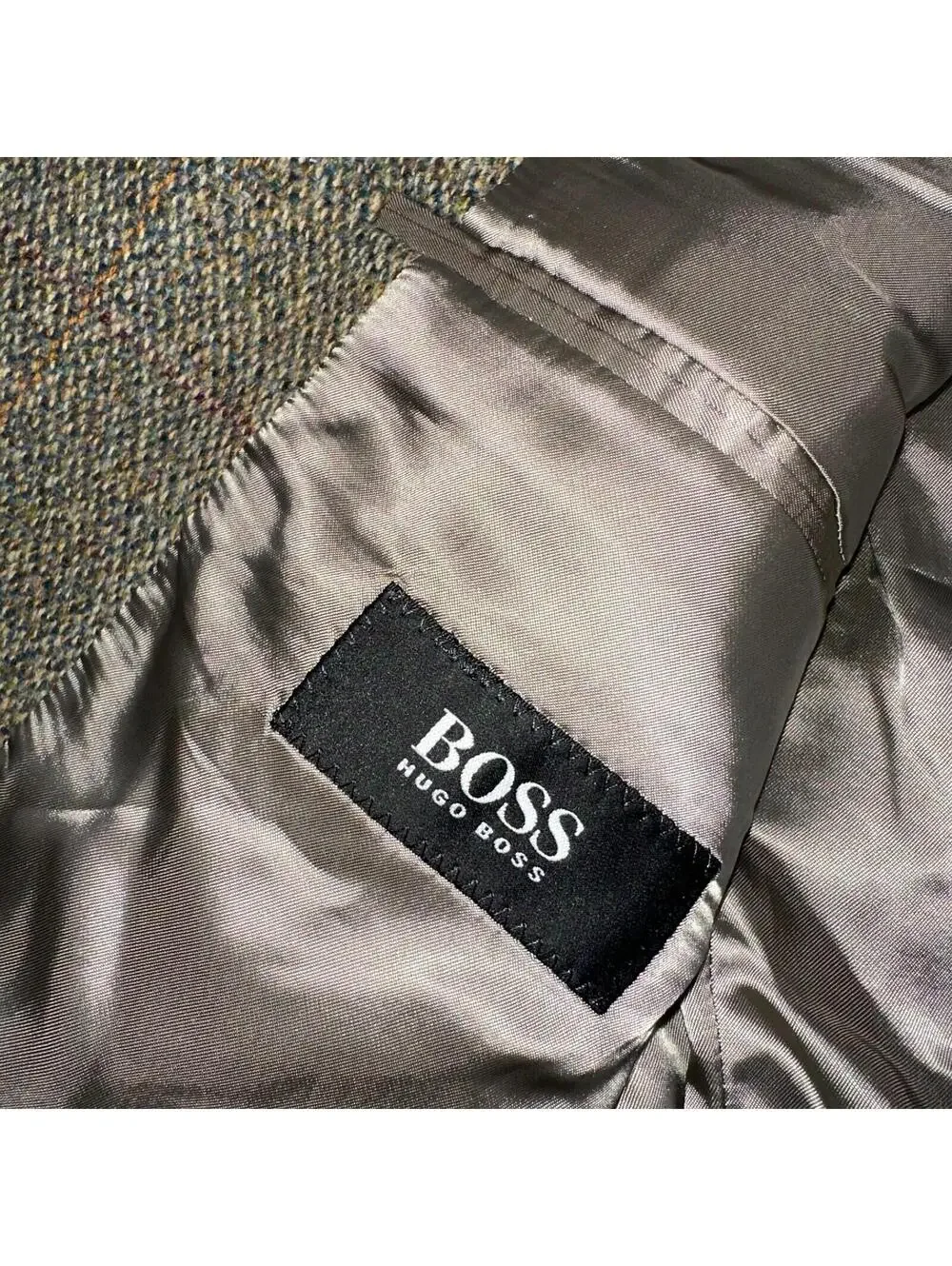 VTG Hugo Boss Alexander Scotland Wool 40 Short Sport Coat Blazer Jacket Tweed